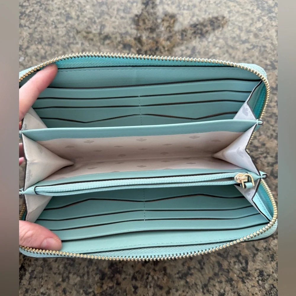 Kate Spade Aqua Swimmers pool Zip Wallet - Picture 3 of 3